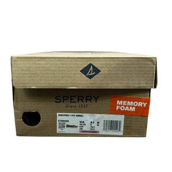 SPERRY Top Sider Coastfish 1-Eye Animal Print Boat Shoes Women's Size 8.5 M - Picture 10 of 10